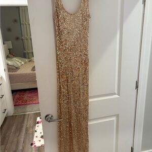 Peppermayo Gold Sequin Maxi Dress